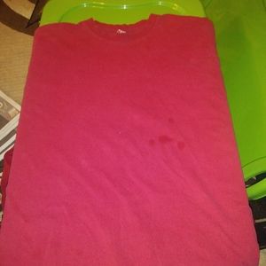 Red long shelve shirt